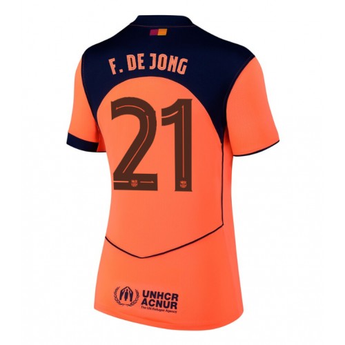Dámy Fotbalový dres Barcelona Frenkie de Jong #21 2025-26 Třetí Krátký Rukáv
